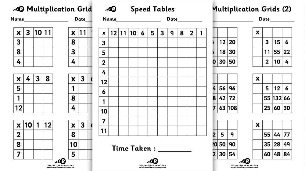 Times Tables Worksheets