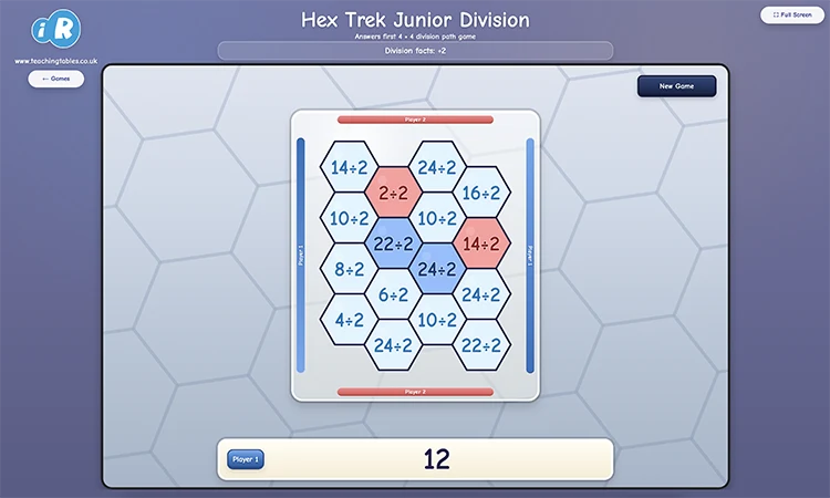Hex Trek Junior Division Find the Question answer-first game