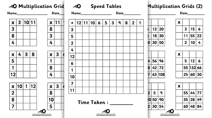 Times Tables Worksheets