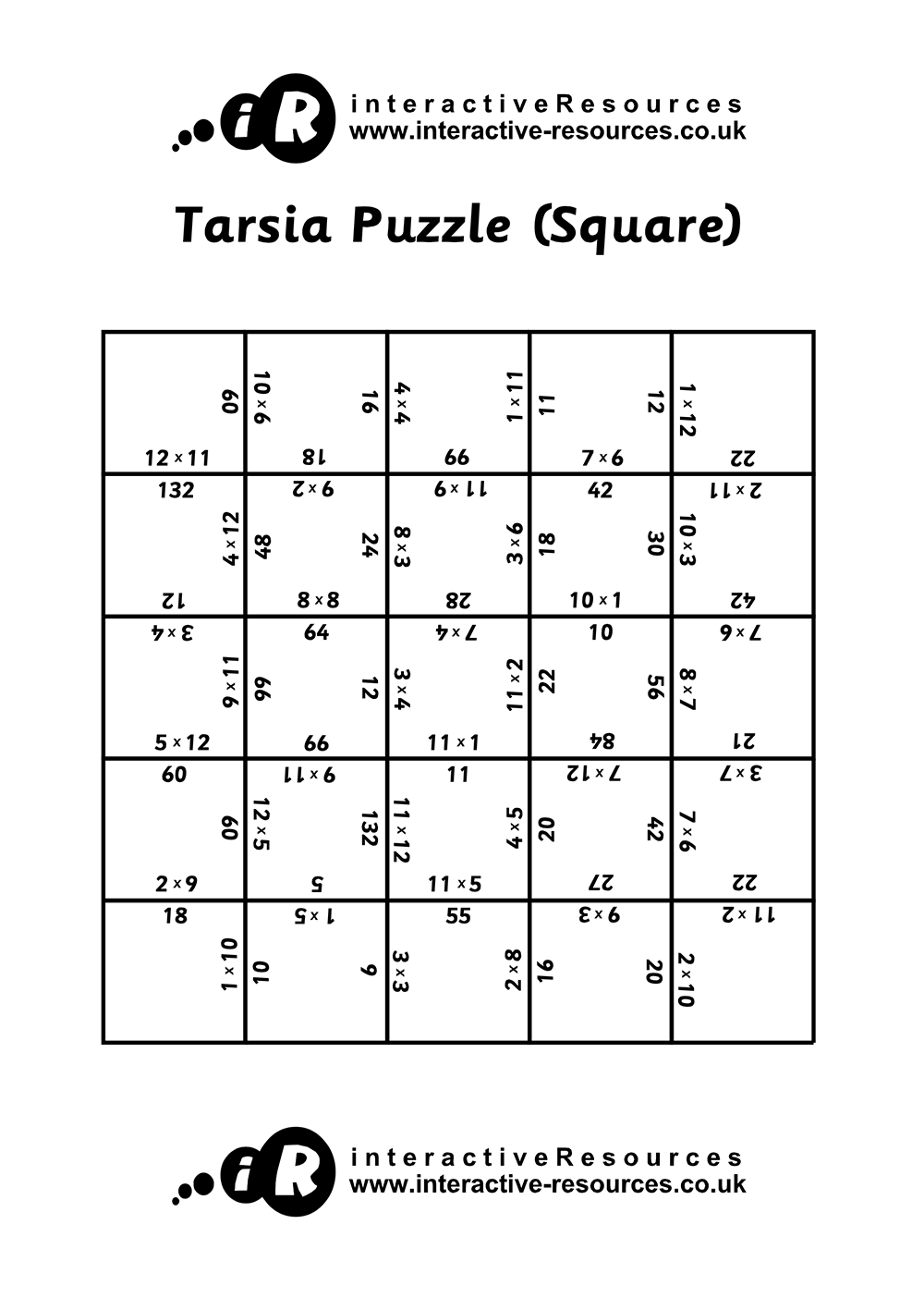 Tarsia Puzzle Square