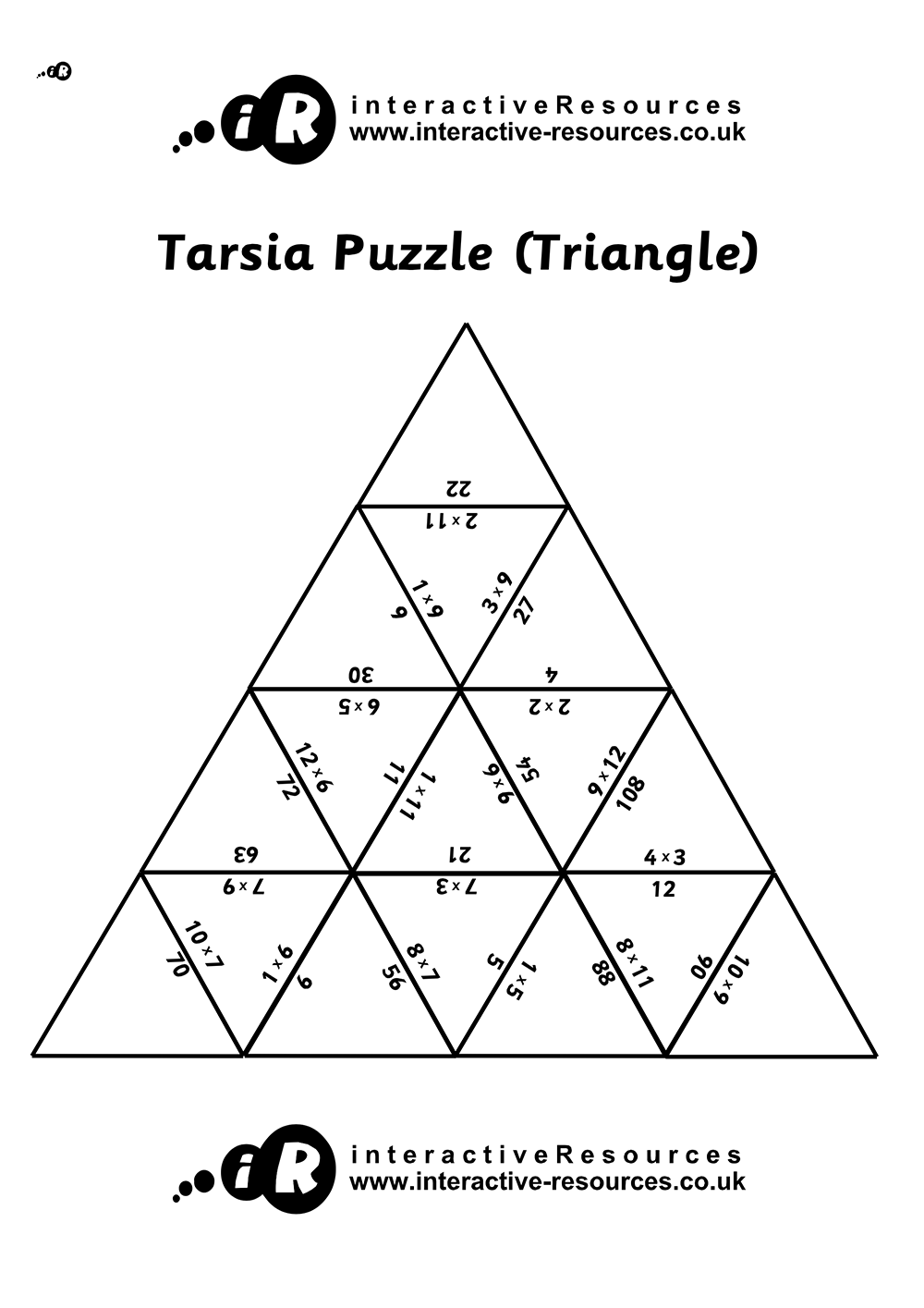 Tarsia Puzzle Triangle